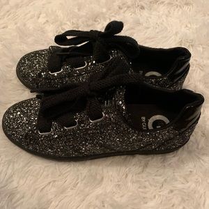 G By Guess black and silver glitter sparkle shoes